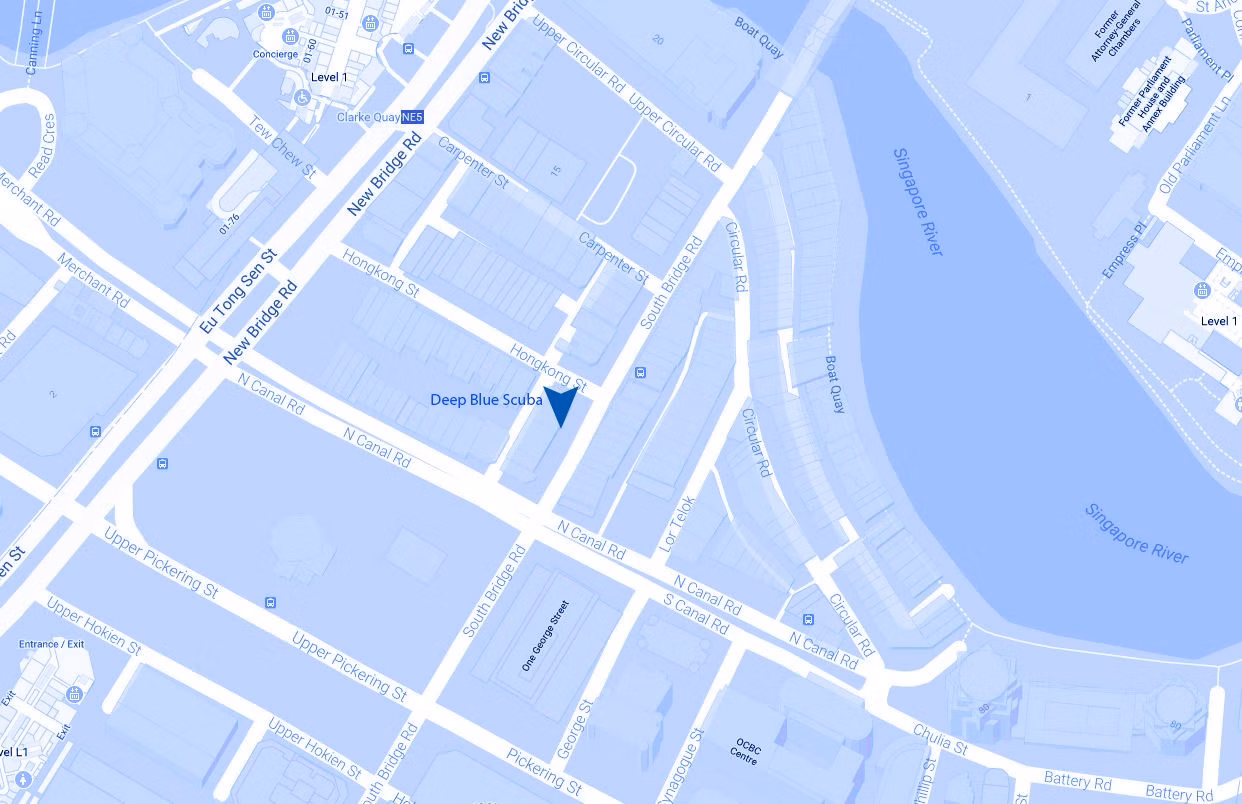 Deep Blue Scuba Location Map